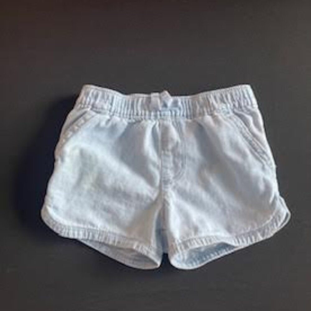 The Children’s Place Girls Chambray Pull-On Shorts – Size 3T (Cloudless Wash)